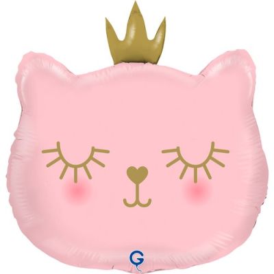 Betallic Foil Shape 53cm (21") Cat Princess Pink 