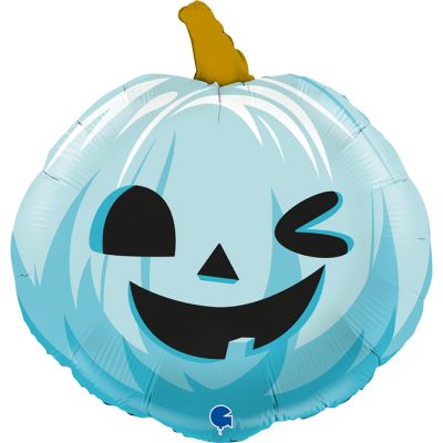 Grabo Foil Shape 56cm (22") Funny Pumpkin Blue