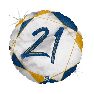 Grabo Foil Round 45cm (18") Blue Marble #21