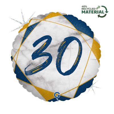 Grabo Foil Round 45cm (18") Blue Marble #30