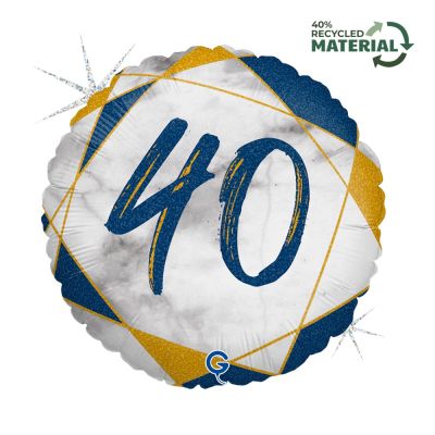 Grabo Foil Round 45cm (18") Blue Marble #40