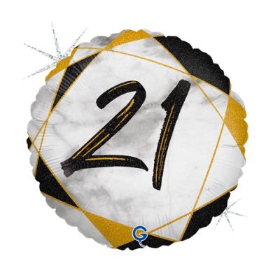 Grabo Foil Round 45cm (18") Black Marble #21