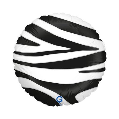 Grabo Foil Round 46cm (18") Zebra Striped