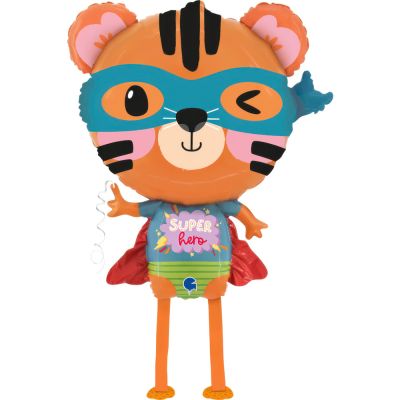 Grabo Foil Shape Walking Balloon 84cm (33") Superhero Tiger