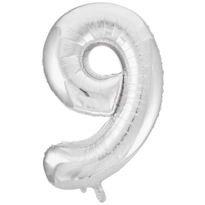 Hayden Foil 86cm (34") Silver Number 9