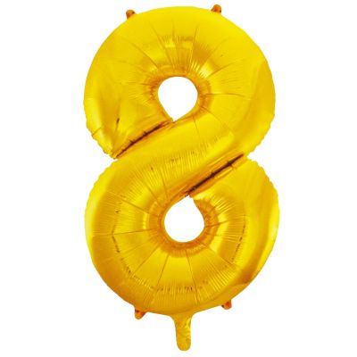 Hayden Foil 86cm (34") Gold Number 8