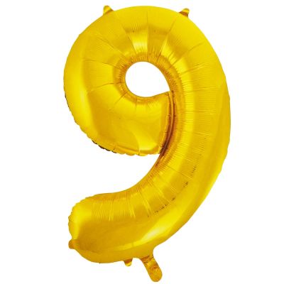 Hayden Foil 86cm (34") Gold Number 9