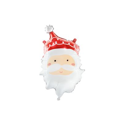 Party Deco Foil Shape Glossy Christmas Santa Head 37cm x 60cm