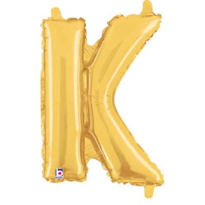 Betallic 14" Foil Gold Letter K 
