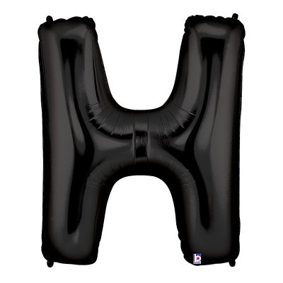 Betallic Foil Megaloon 102cm (40") Black Letter H 