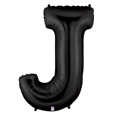 Betallic Foil Megaloon 102cm (40") Black Letter J 