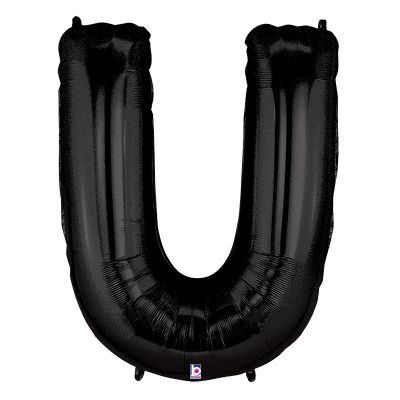 Betallic Foil Megaloon 102cm (40") Black Letter U 