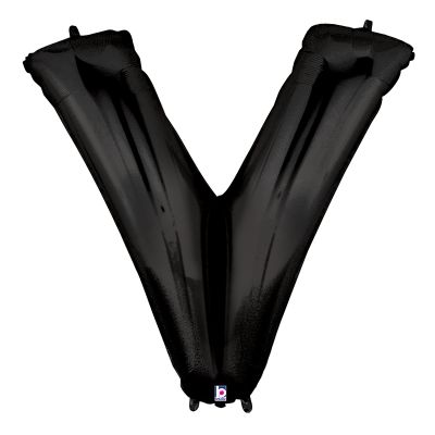 Betallic Foil Megaloon 102cm (40") Black Letter V 