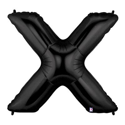 Betallic Foil Megaloon 102cm (40") Black Letter X 