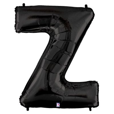 Betallic Foil Megaloon 102cm (40") Black Letter Z (Discontinued)