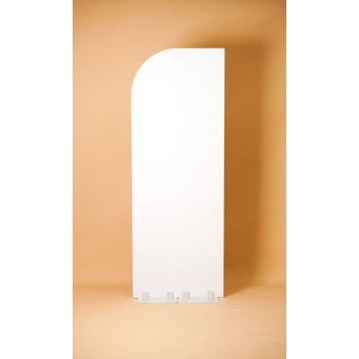 PVC Sail Backdrop 700W*1900mmH White (Base Included & Packed Separately)