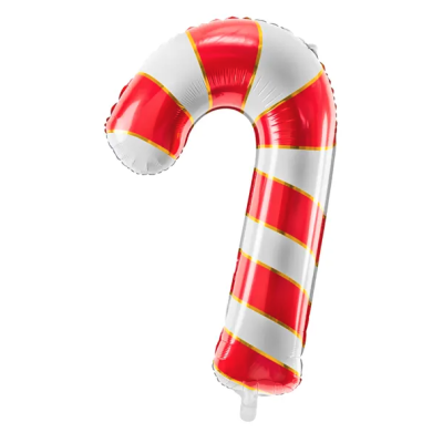 Party Deco Foil Shape Candy Cane Red 50cm x 82cm