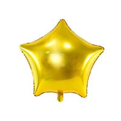 Party Deco Foil Solid Colour Star 48cm (18") Matte Gold