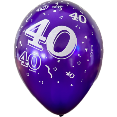 Qualatex Printed Latex 25/28cm (11") 40th Pearl Quartz Purple 