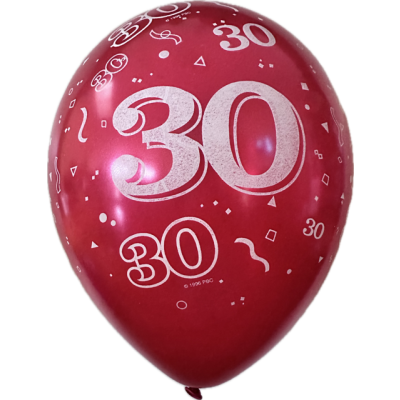 Qualatex Printed Latex 25/28cm (11") 30th Pearl Ruby Red 