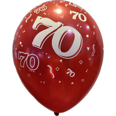 Qualatex Printed Latex 25/28cm (11") 70th Pearl Ruby Red 