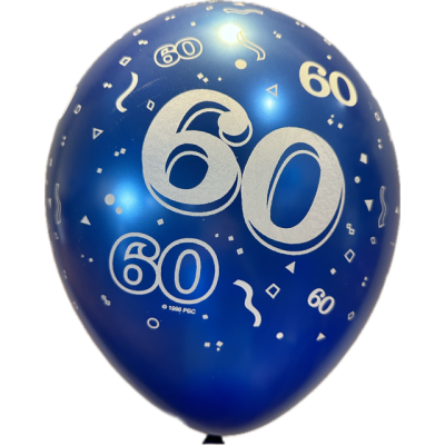 Qualatex Printed Latex 25/28cm (11") 60th Pearl Sapphire Blue 