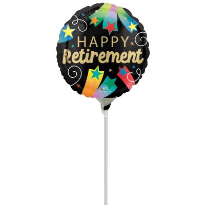 Anagram Microfoil 22cm (9") Happy Retirement - Air Fill (Unpackaged)