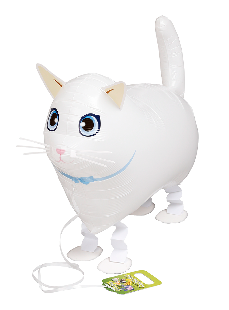 Osampo Walking Balloon White Cat