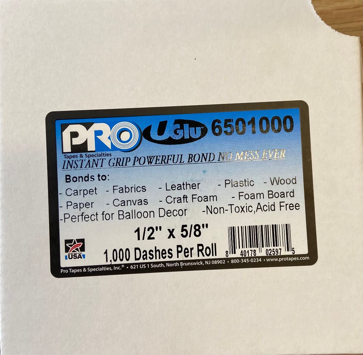 Pro Tape UGLU 650- 1000 Glue Dots per Order